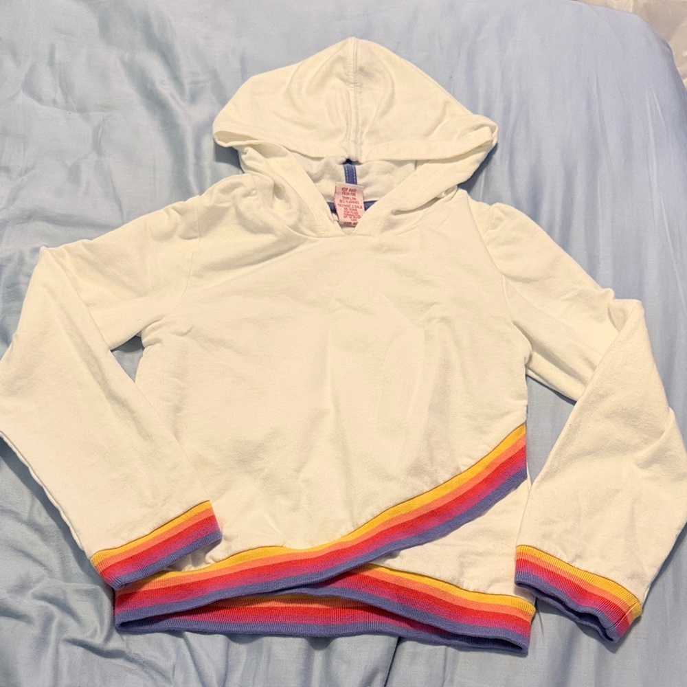 Girls M 7/8 Tommy Bahama White and Rainbow Sweater